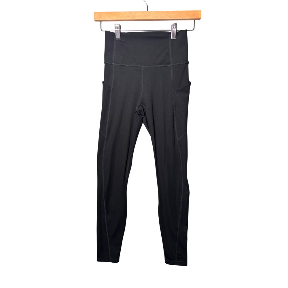 Fabletics Womens Leggings S Black High Rise Side Pockets Athleisure LG2500629